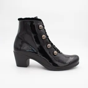 Jose Saenz Women's Black Patent Leather Ankle Boots