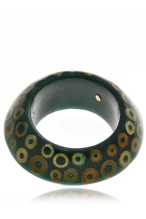 KENNETH JAY LANE BUBBLES Green Resin Bangle