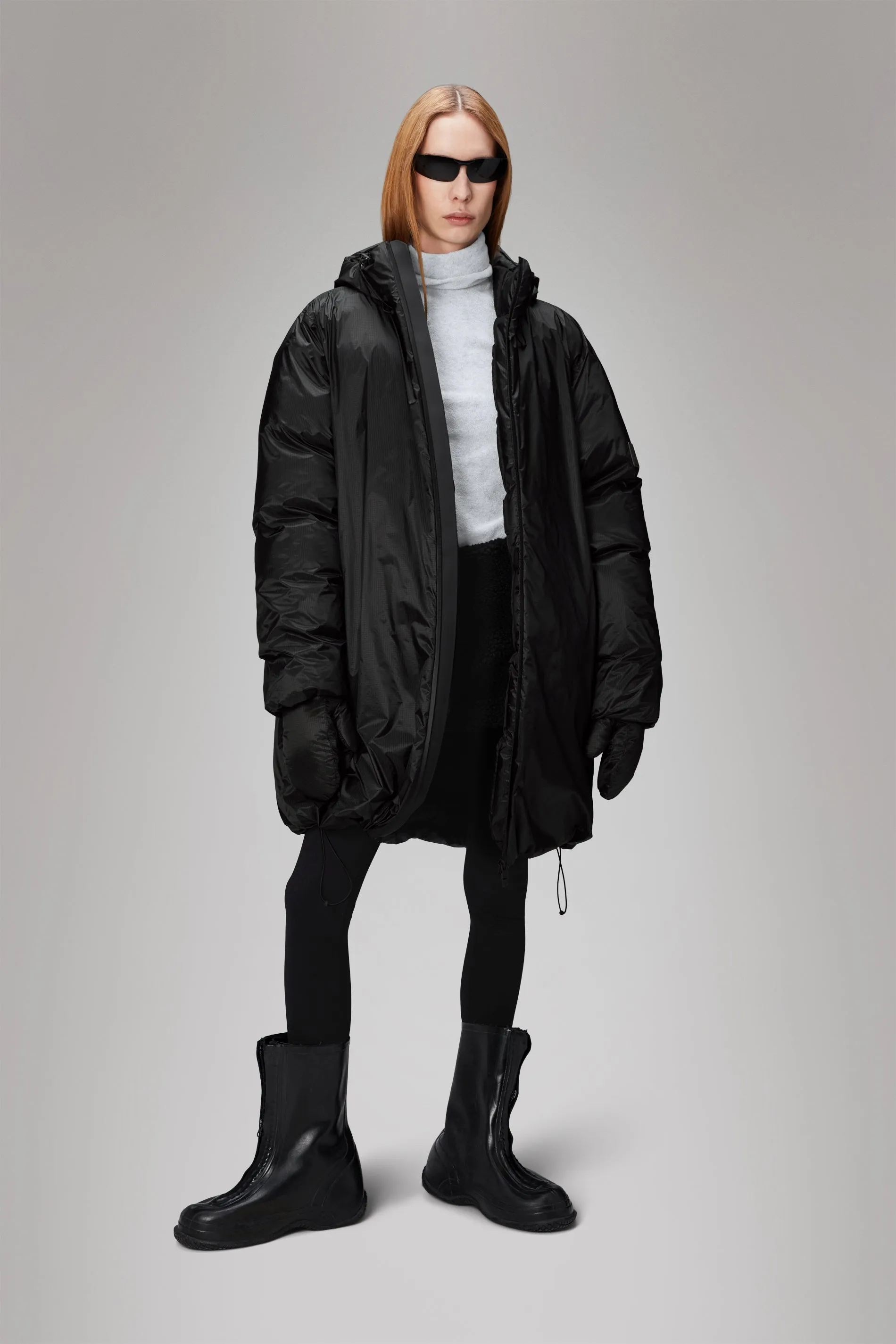 Kevo Long Puffer Jacket - Black