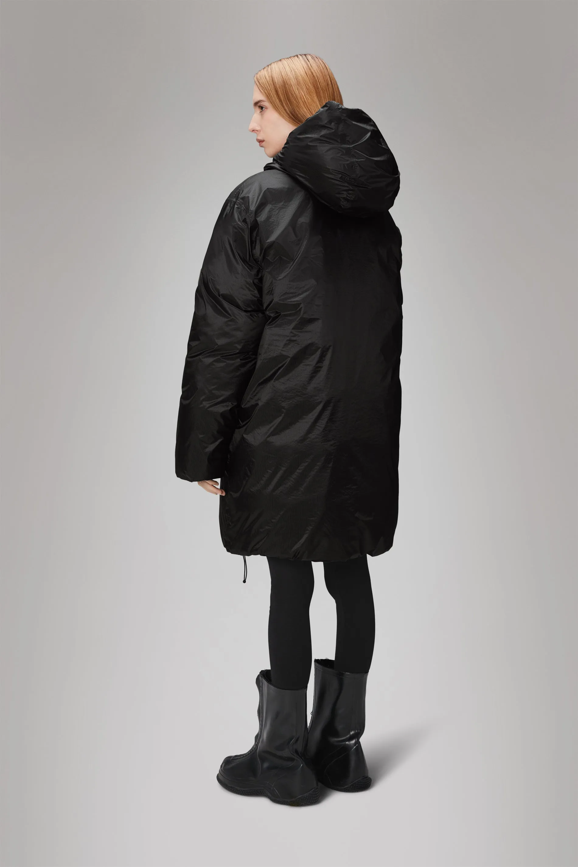 Kevo Long Puffer Jacket - Black