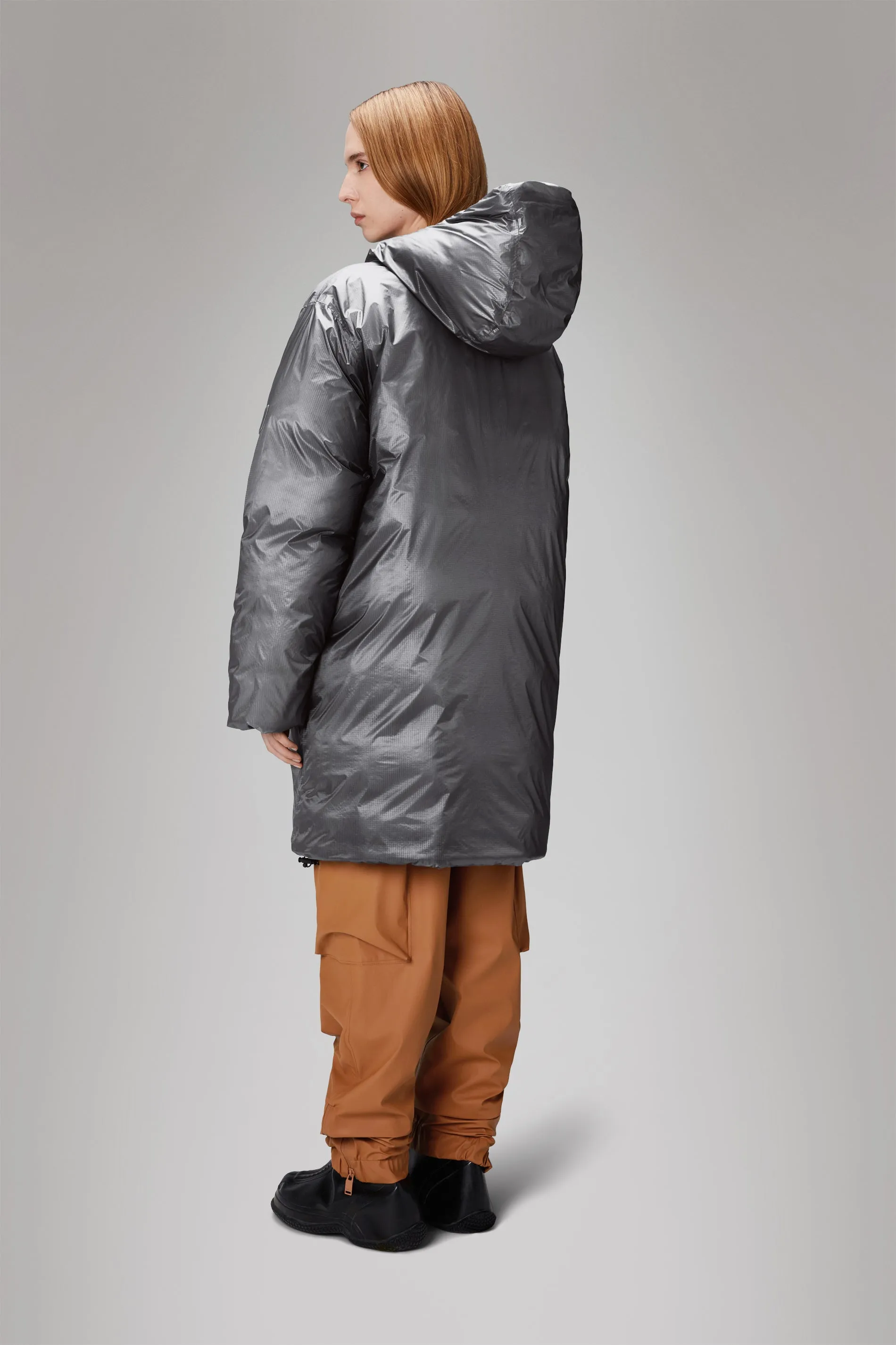 Kevo Long Puffer Jacket - Grey