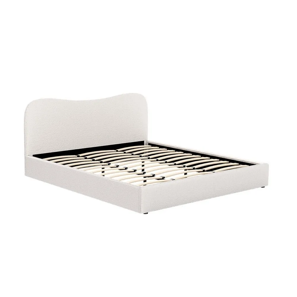 King Package | Albany Boucle Bed Frame & Bonita Euro Top Mattress (Medium Firm)