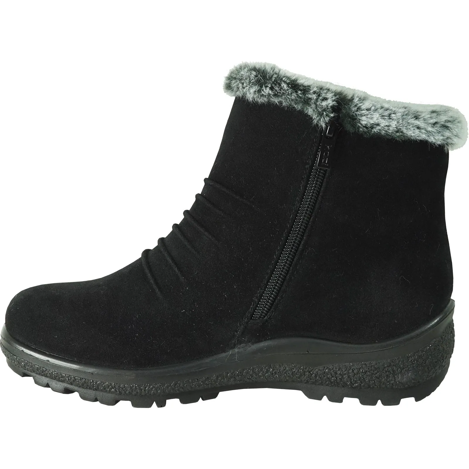 KOZI Canada Women Boot OY2551 Ankle Winter Fur Casual Boot Black