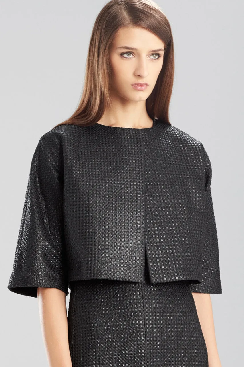 Lacquered Basket Weave Bolero