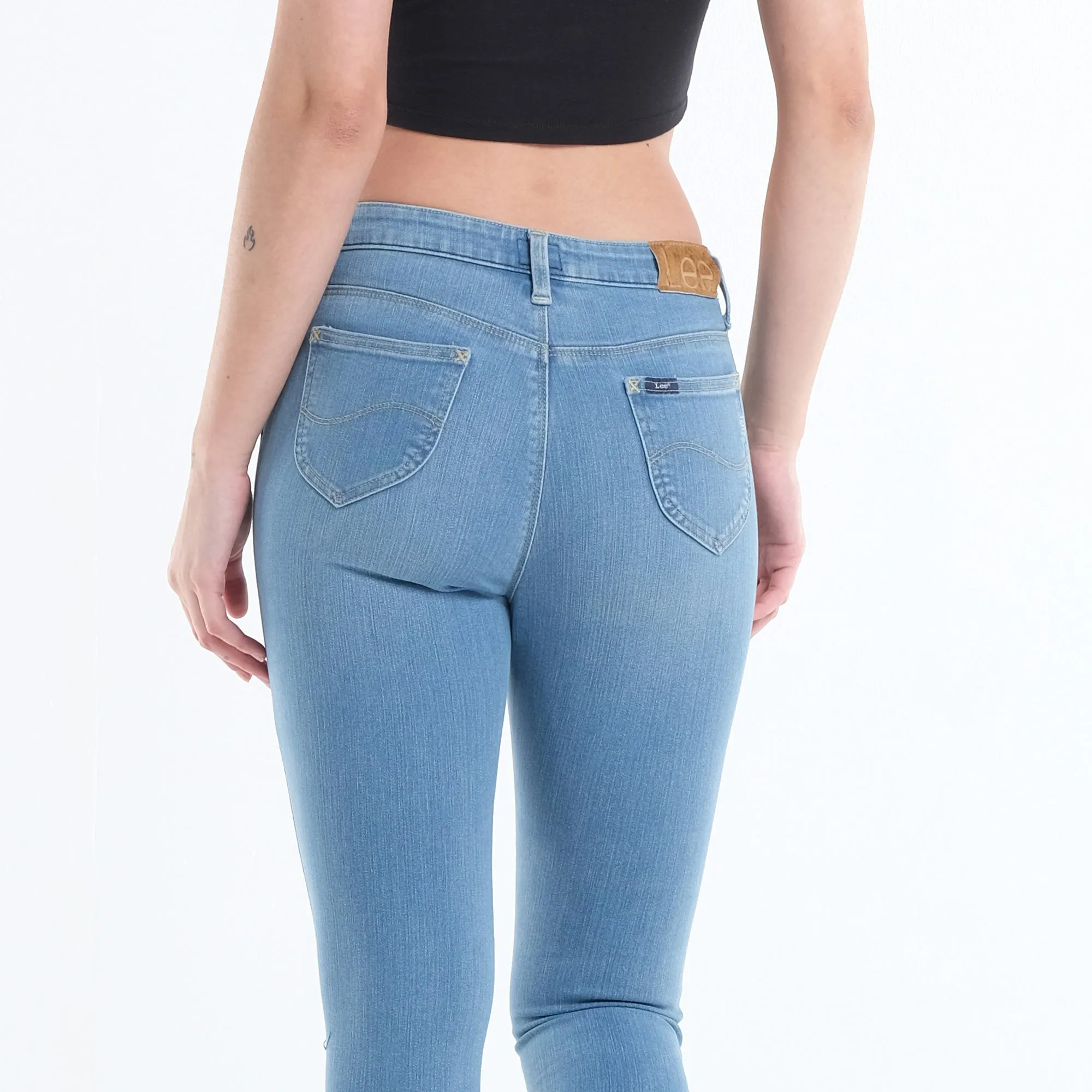 LEE LADIES 101  HEATHER DENIM PANTS IN WASHED IN LIGHT