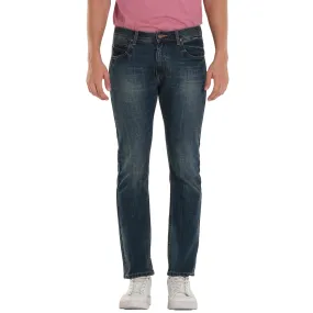 LEE POWELL FIT DENIM JEANS FOR MEN IN VINTAGE WORN