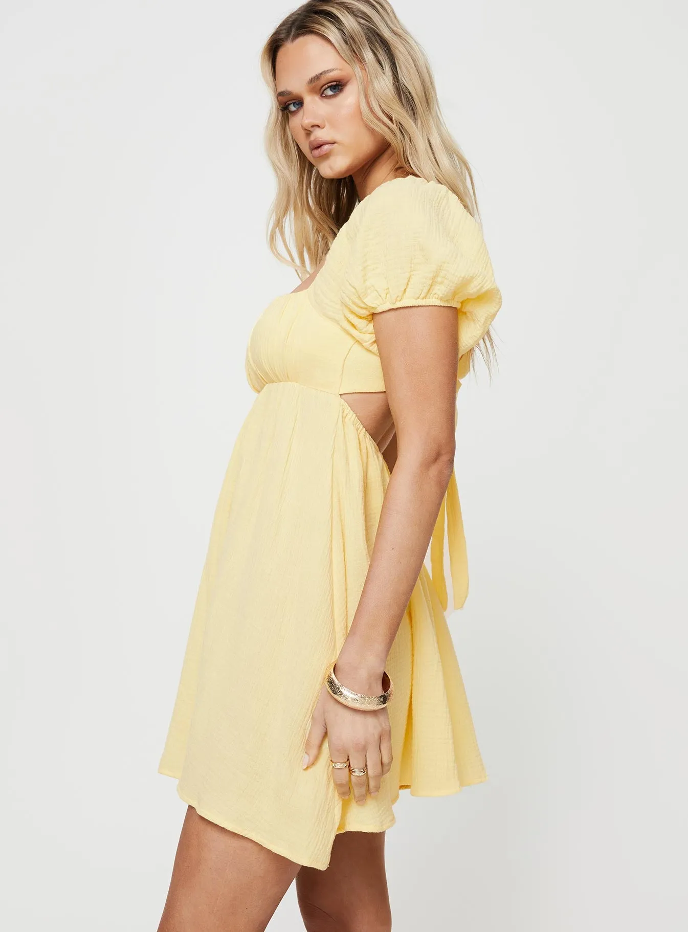 Let's Dance Mini Dress Yellow