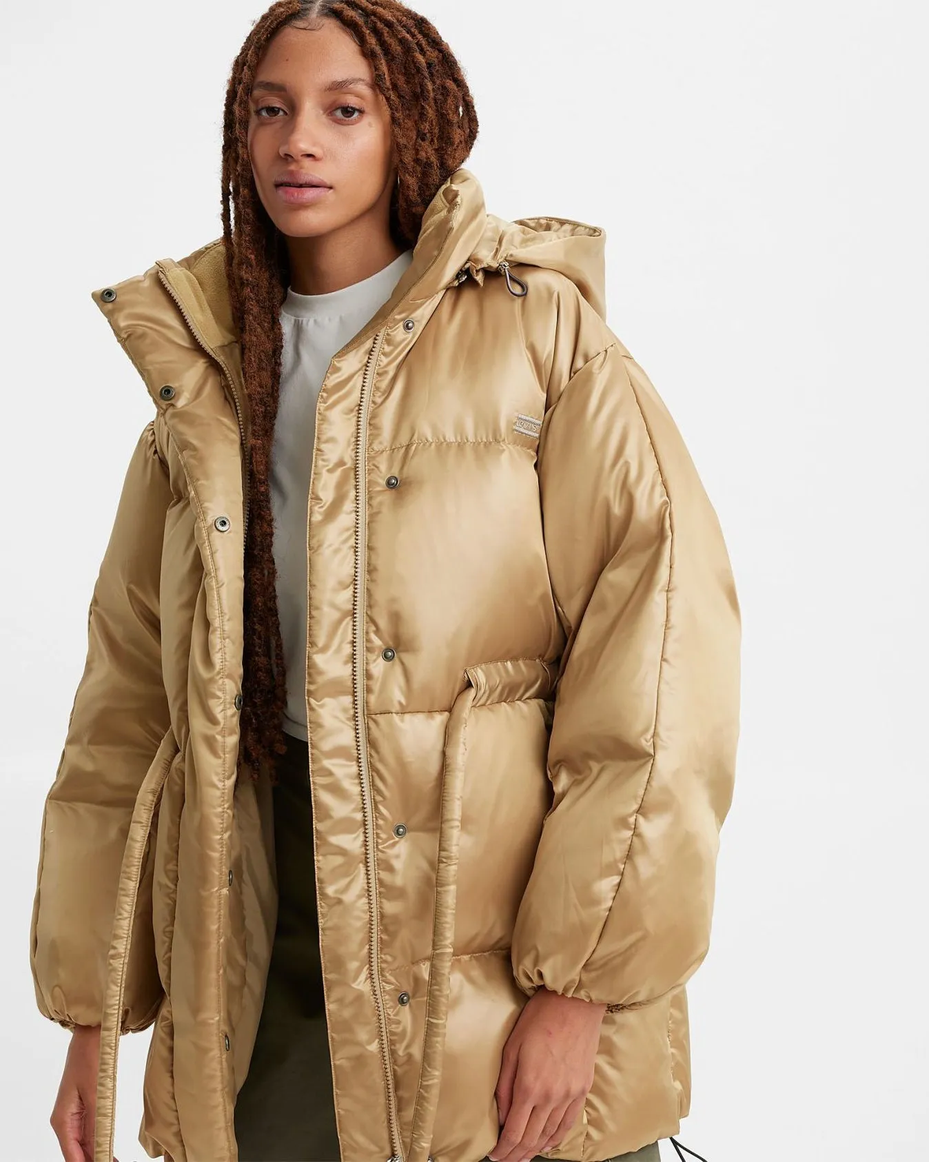 Levi's® Womens Pillow Bubble Mid Puffer Jacket - Travertine