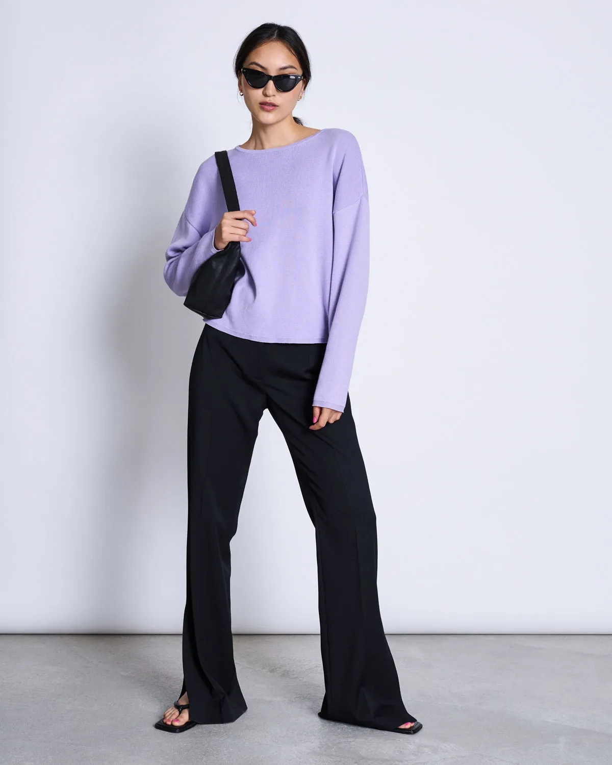 LIGHT KNIT JUMPER WILLIAMSBURG LAVENDER GOTS