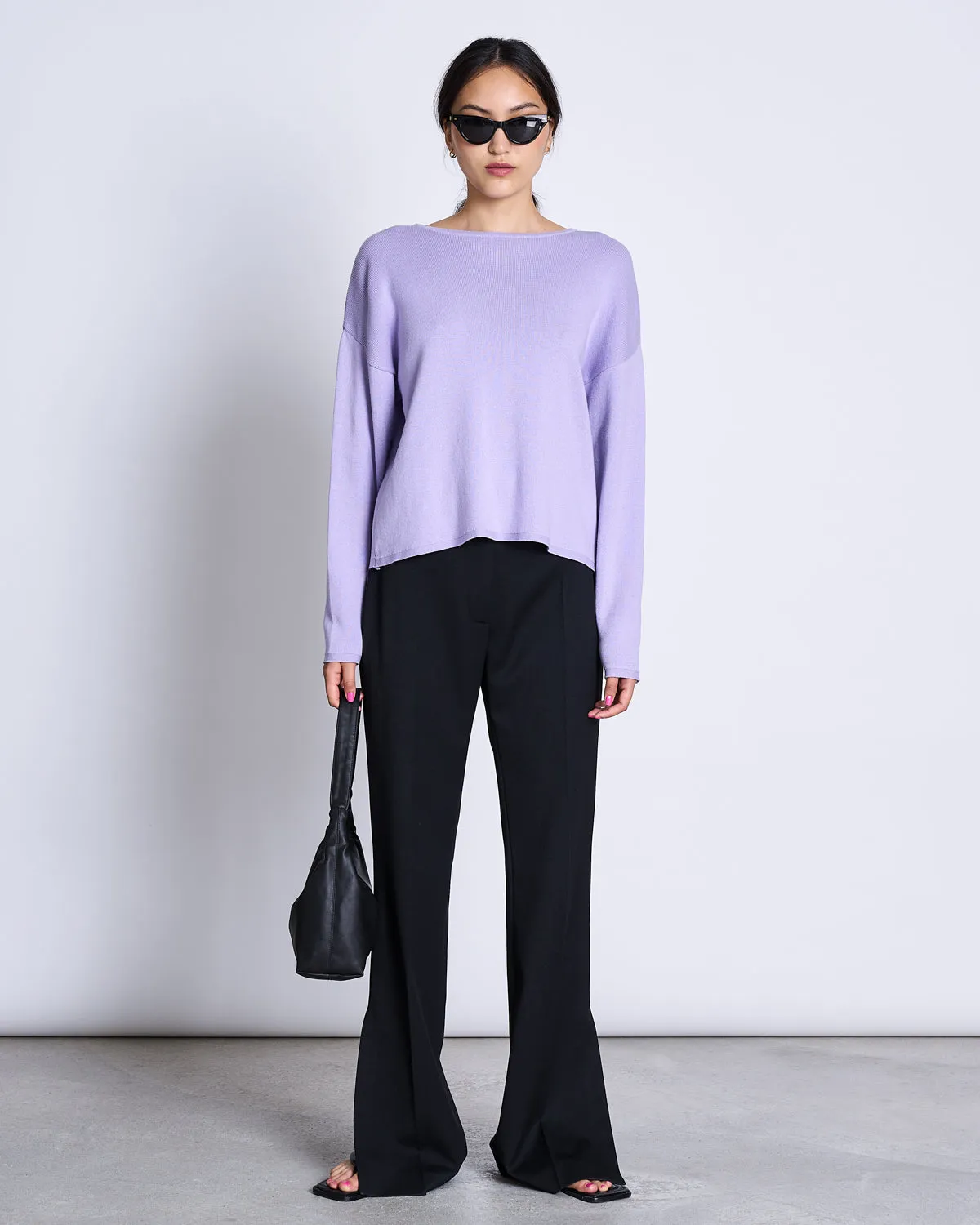 LIGHT KNIT JUMPER WILLIAMSBURG LAVENDER GOTS