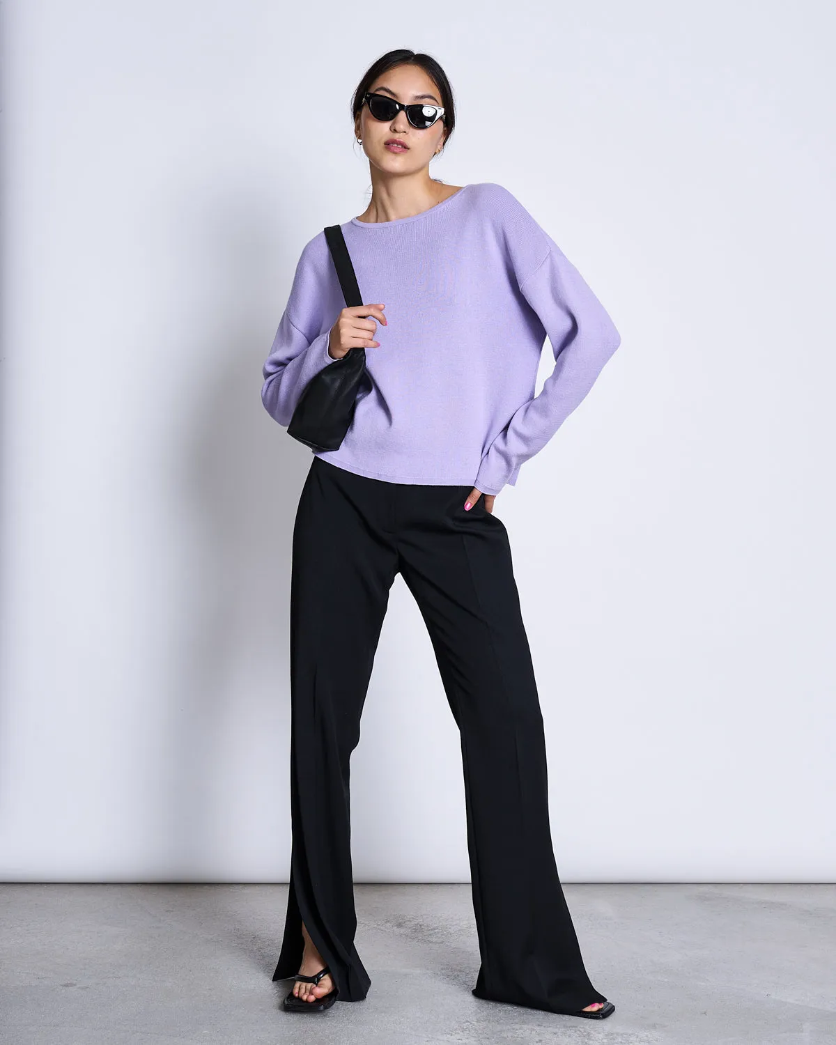 LIGHT KNIT JUMPER WILLIAMSBURG LAVENDER GOTS