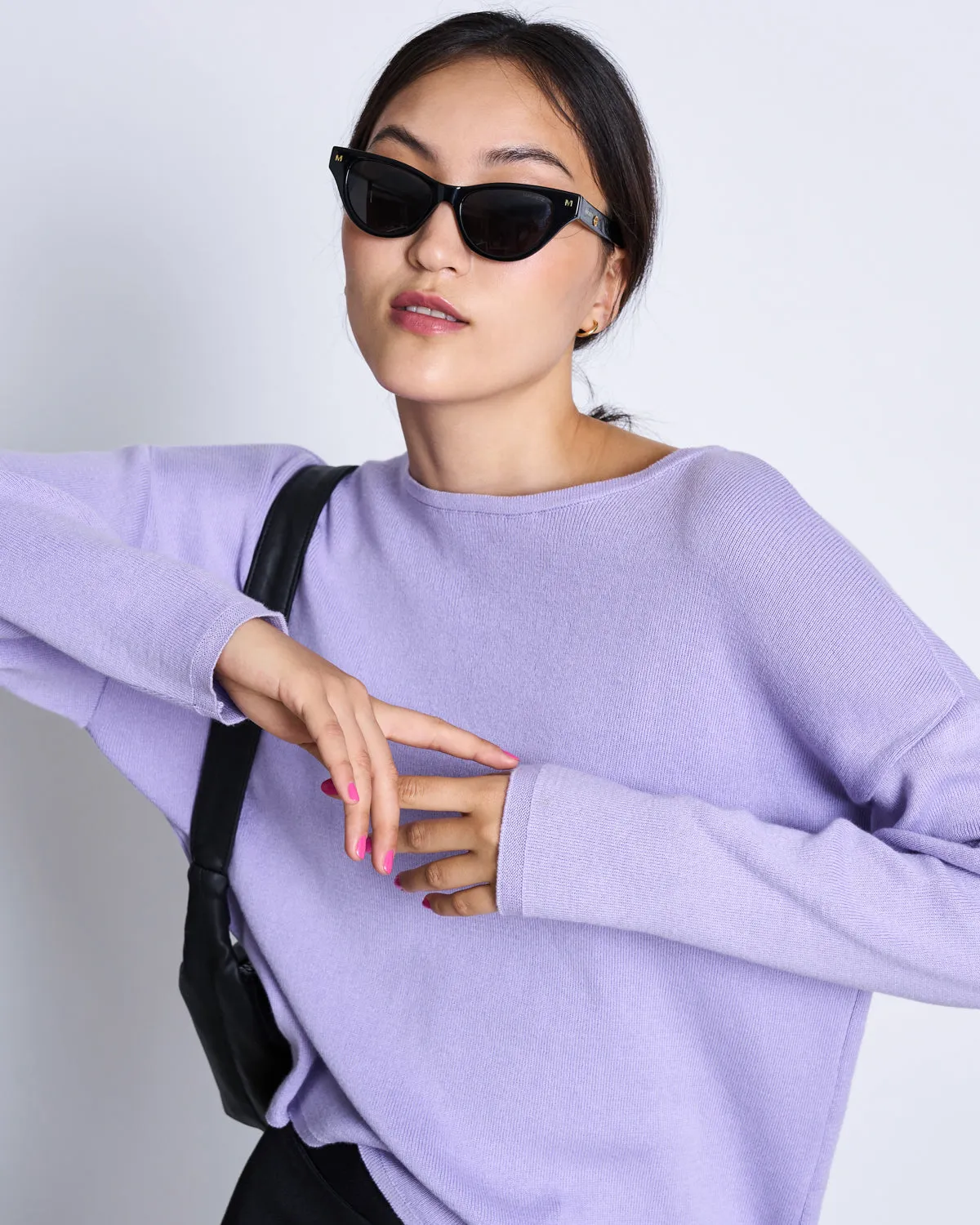 LIGHT KNIT JUMPER WILLIAMSBURG LAVENDER GOTS