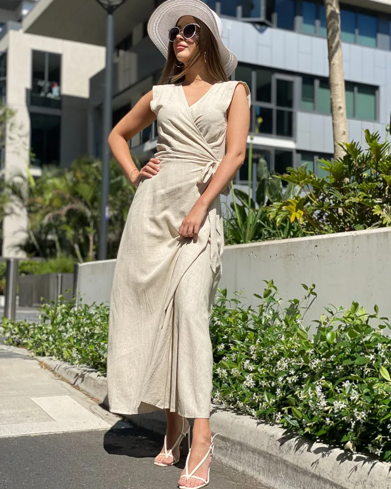 Linen Wrap Maxi