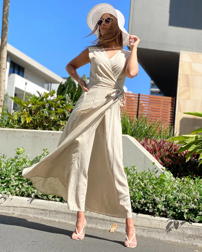 Linen Wrap Maxi