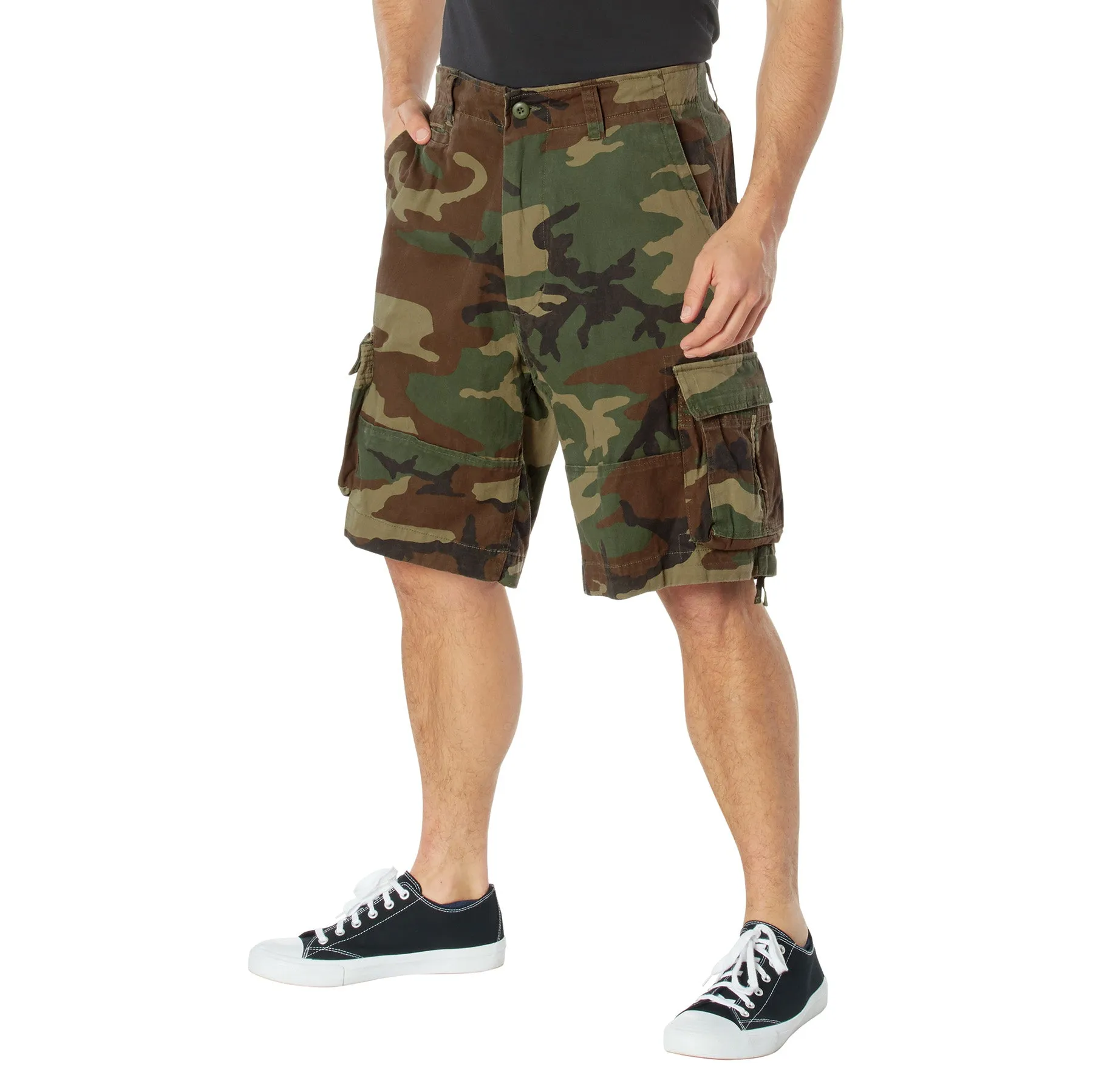 Long Length Camo BDU Shorts- Tiger Stripe Camo