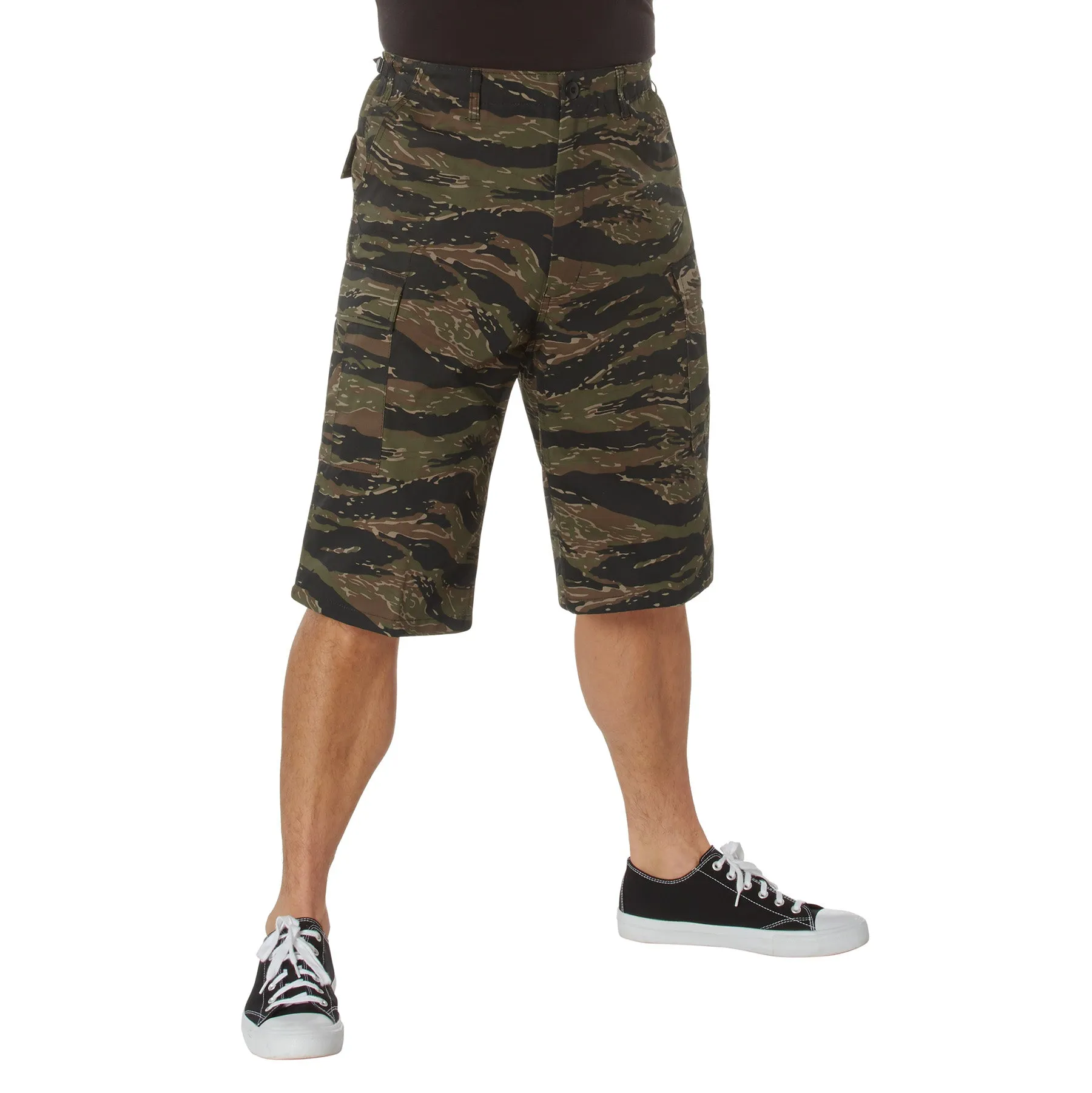 Long Length Camo BDU Shorts- Tiger Stripe Camo