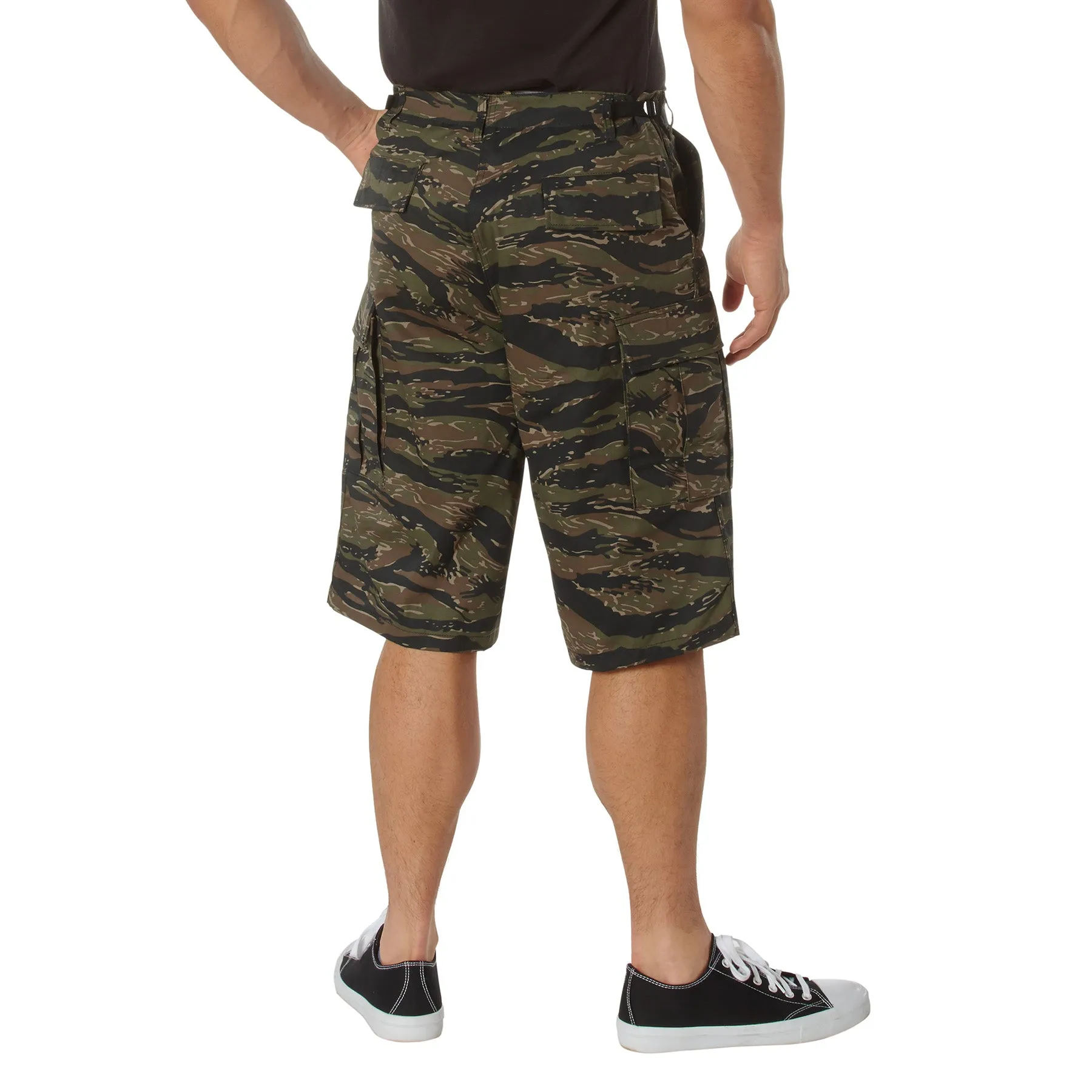 Long Length Camo BDU Shorts- Tiger Stripe Camo