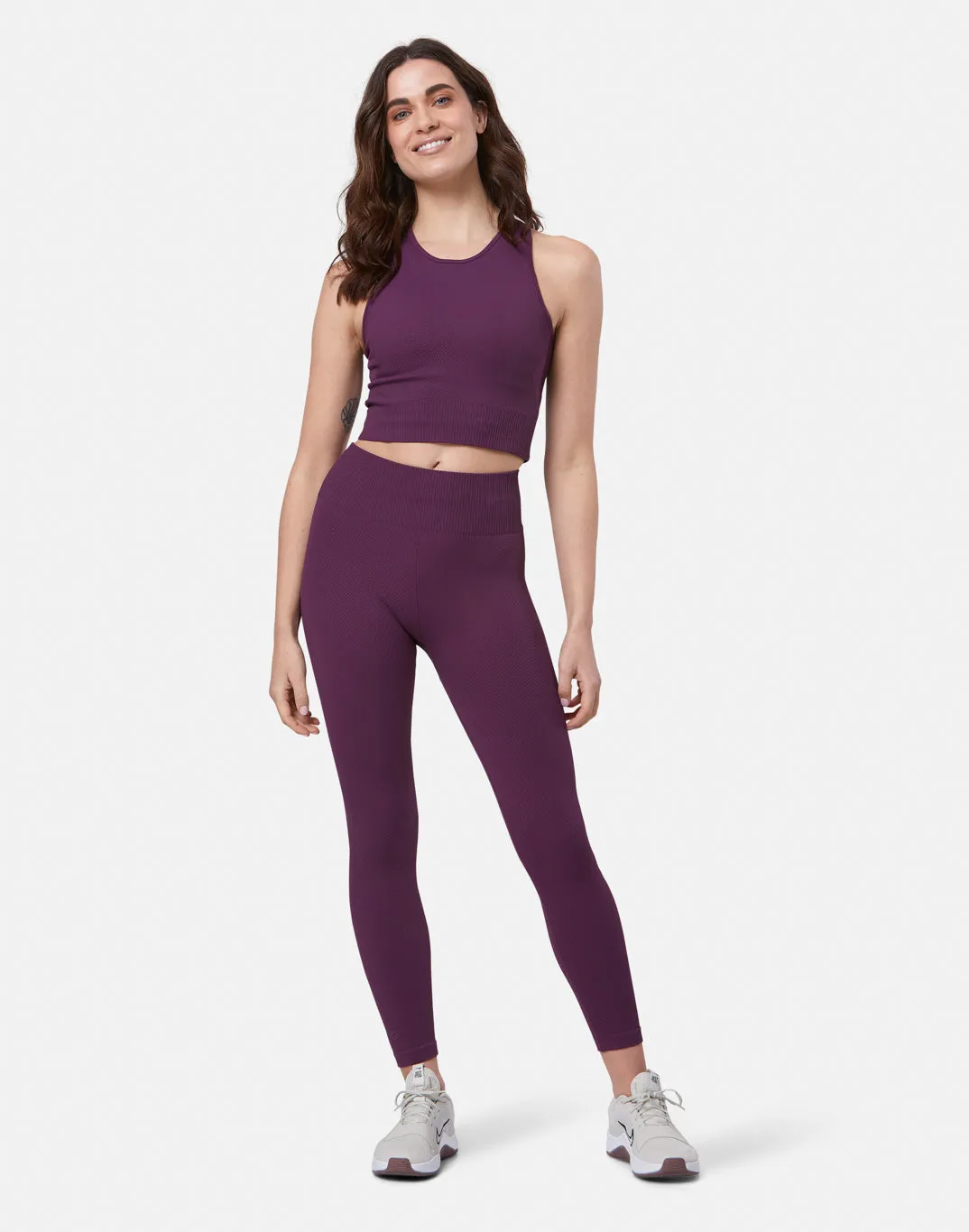 Lotus Chevron 7/8 Legging in Sangria