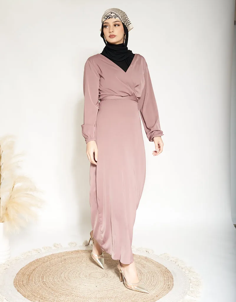 Lustrous Wrap Dress