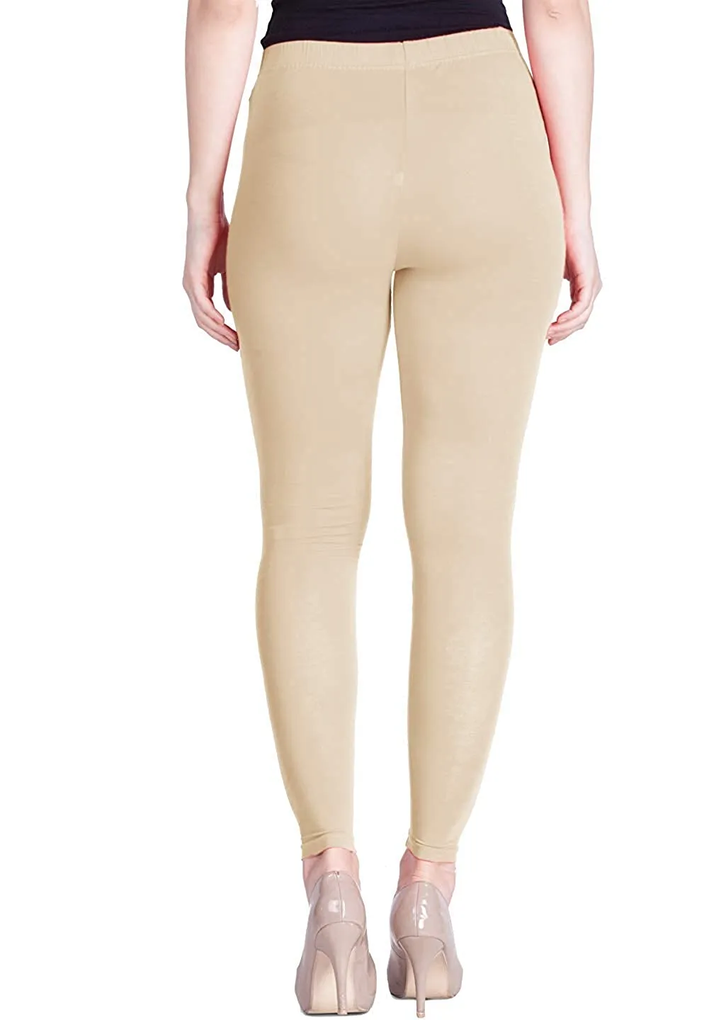 Lux Lyra Ankle Length Light Brown Leggings free Size for Ladies