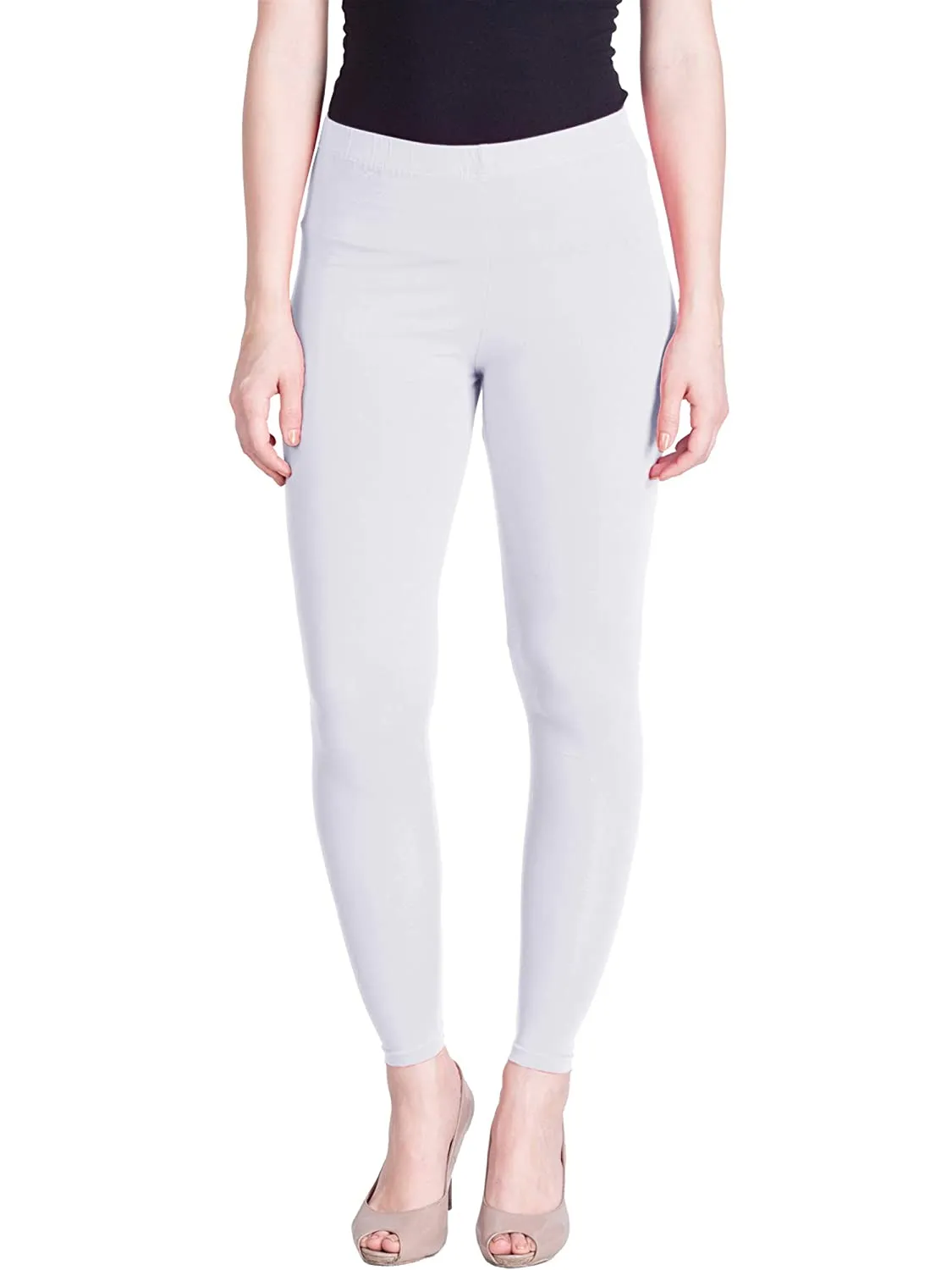 Lux Lyra Ankle Length Off-White Leggings free Size for Ladies