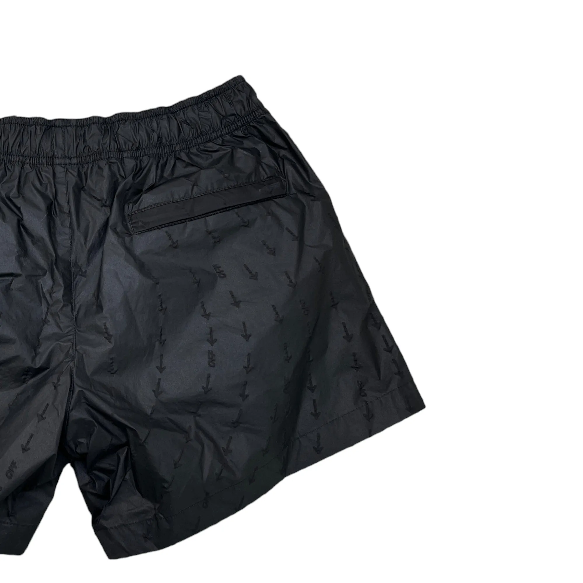 Men's Arrow Logo Swim Shorts Black Size S