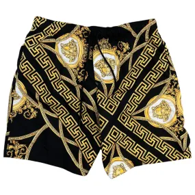 Men's Baroque Logo Swim Shorts Black Size M