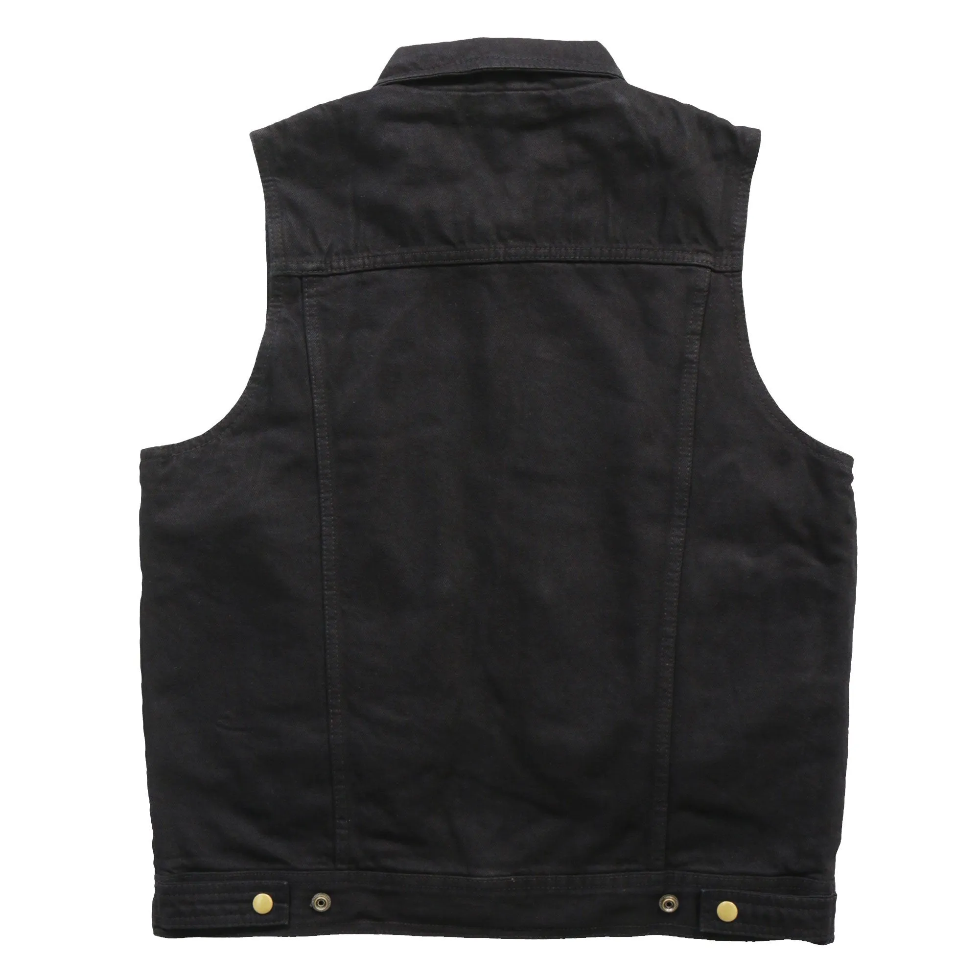 Men's Black Denim Vest, VSM6002-HL