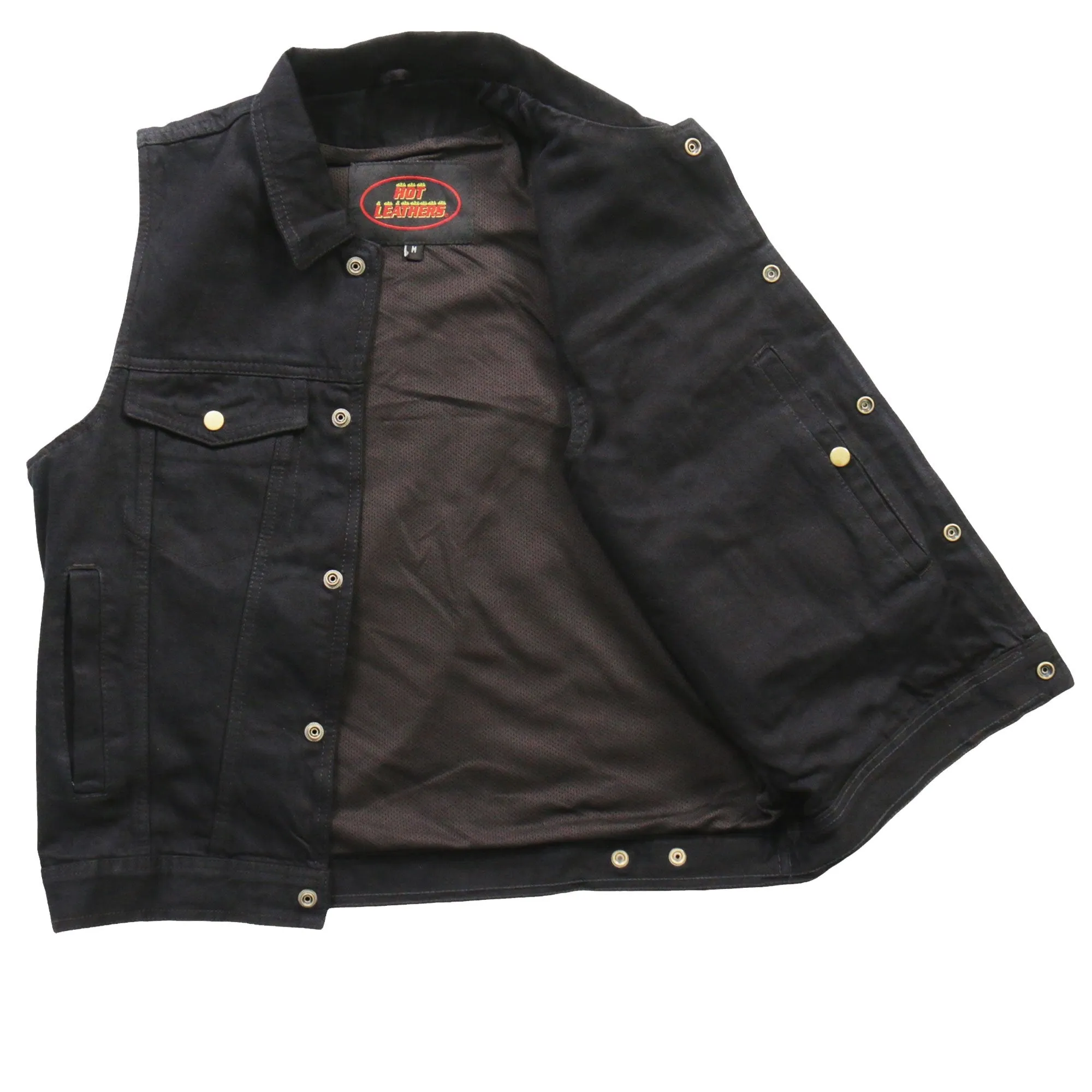 Men's Black Denim Vest, VSM6002-HL