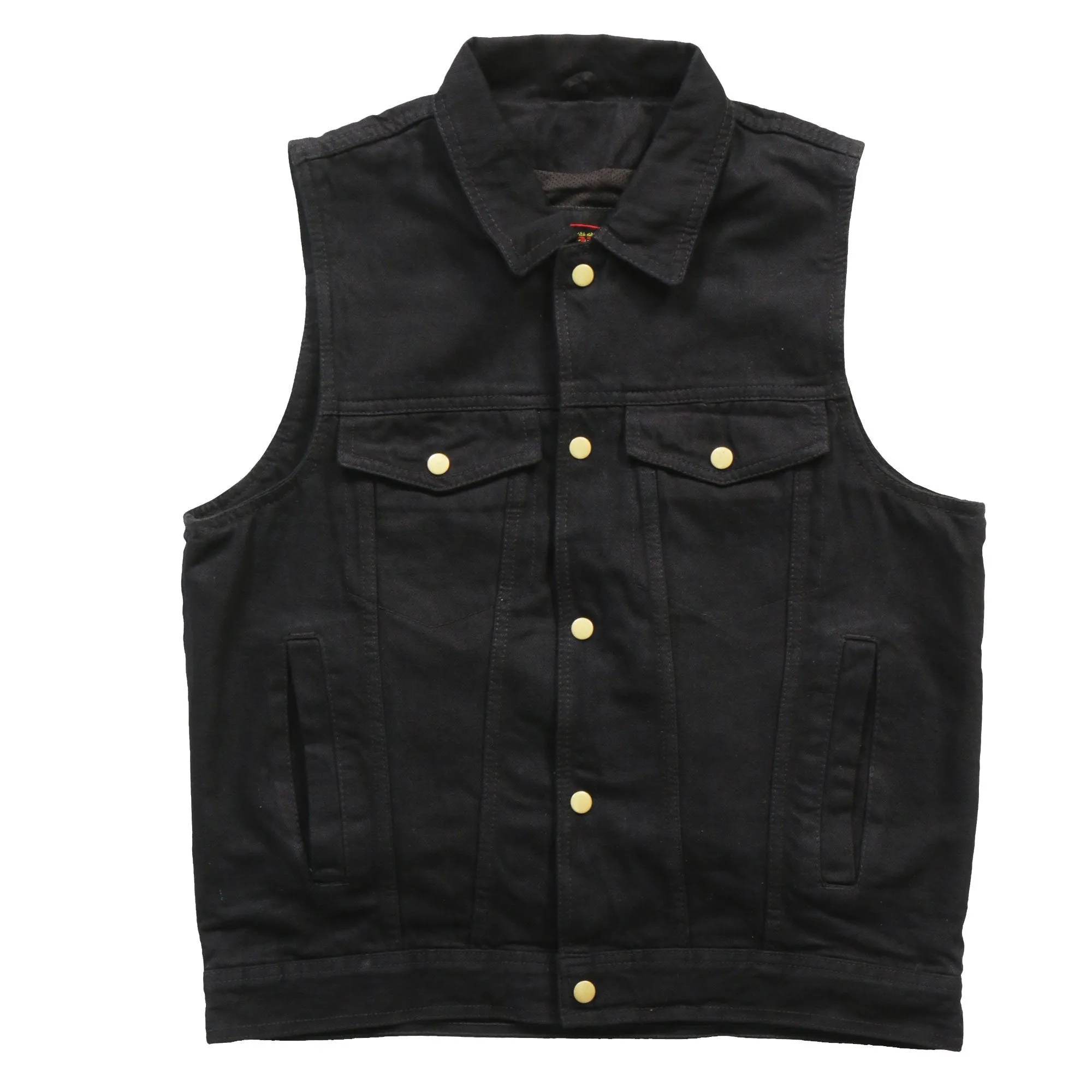 Men's Black Denim Vest, VSM6002-HL