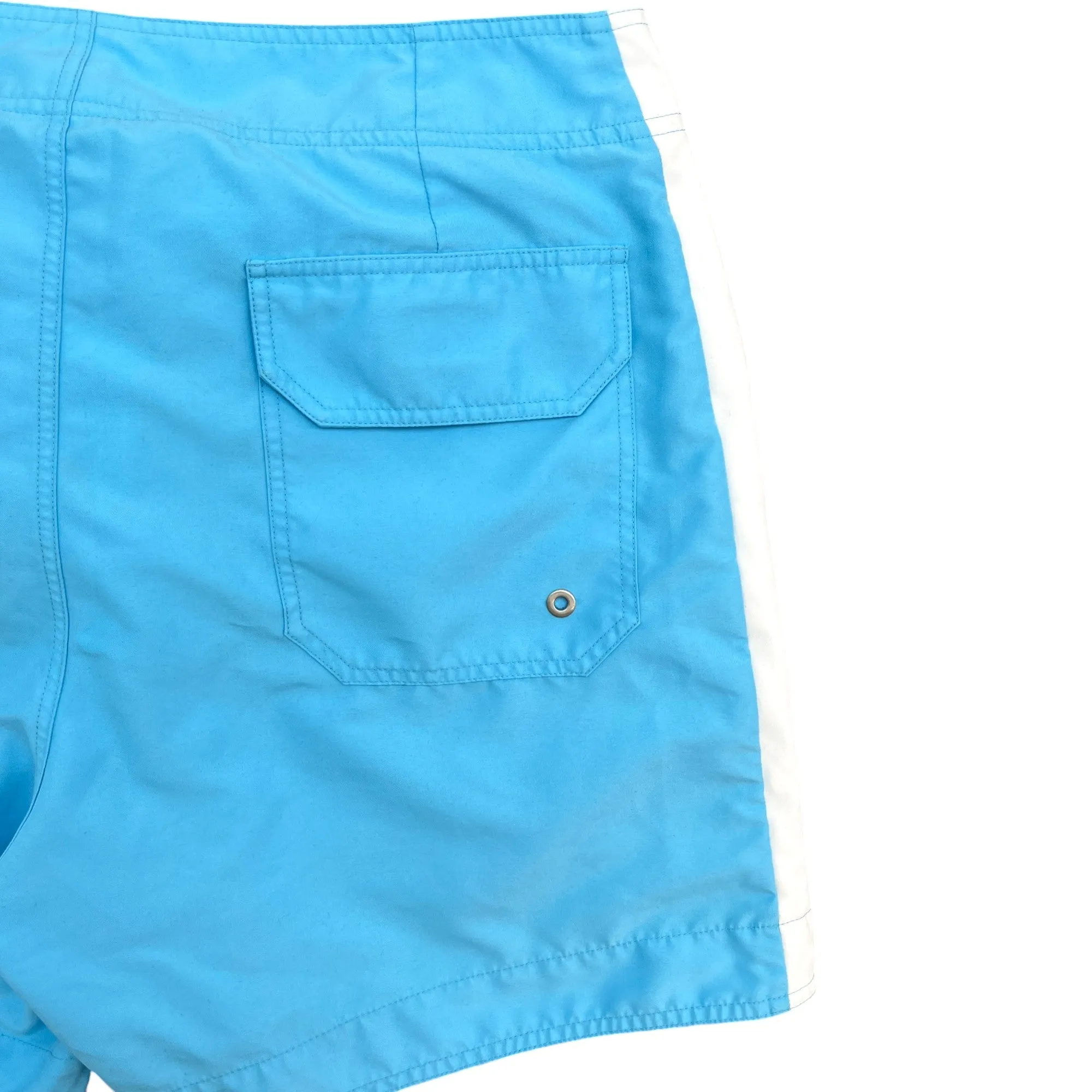 Men's Embroidered Logo Swim Shorts Blue Size S