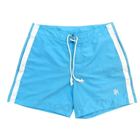 Men's Embroidered Logo Swim Shorts Blue Size S