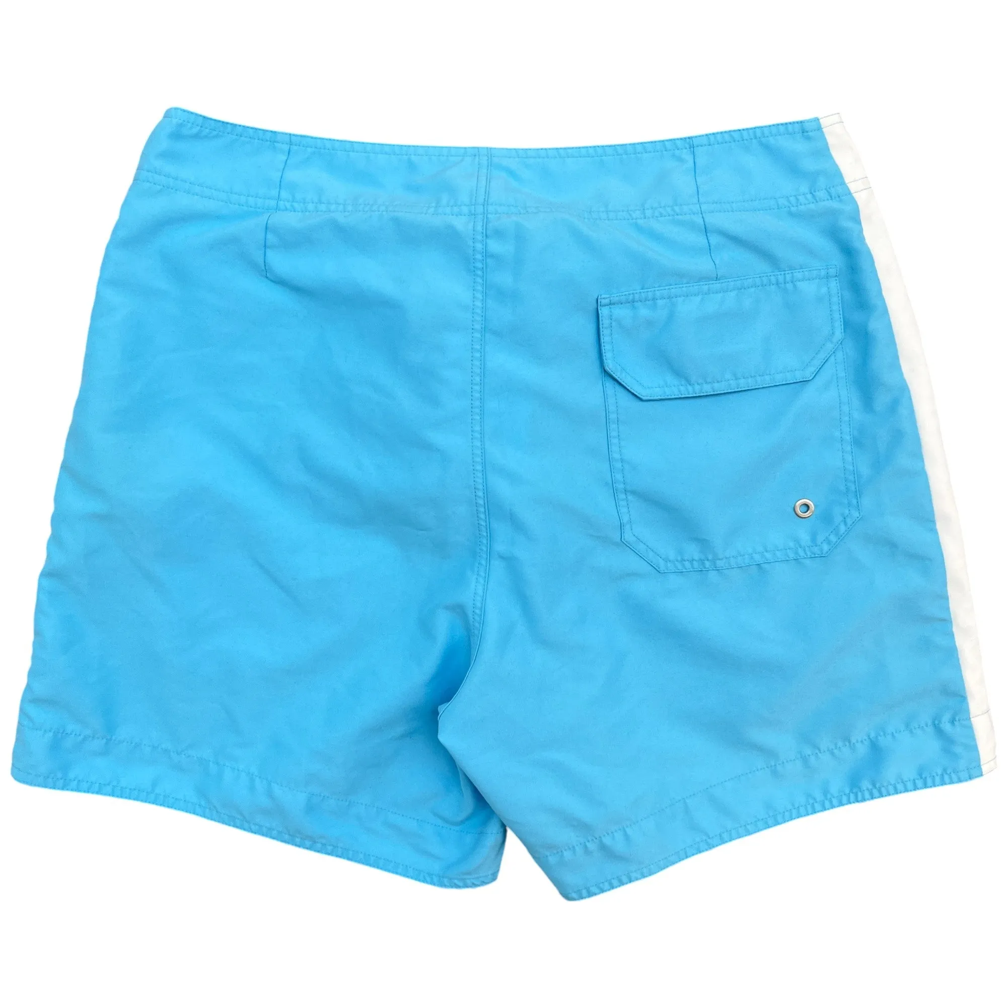 Men's Embroidered Logo Swim Shorts Blue Size S