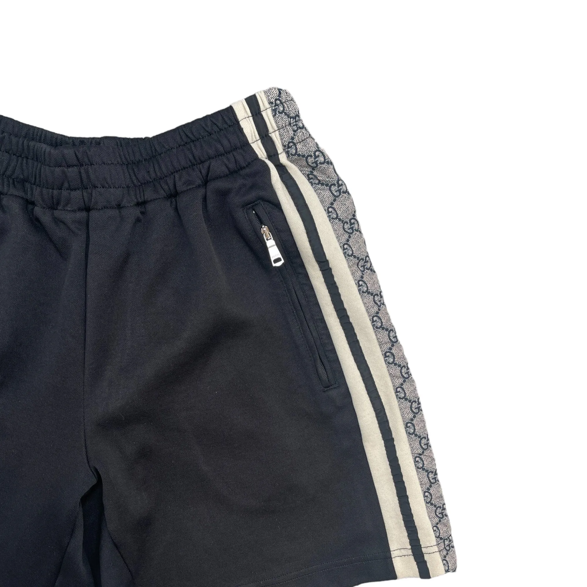 Men's Gg Supreme Stripe Shorts Black Size S