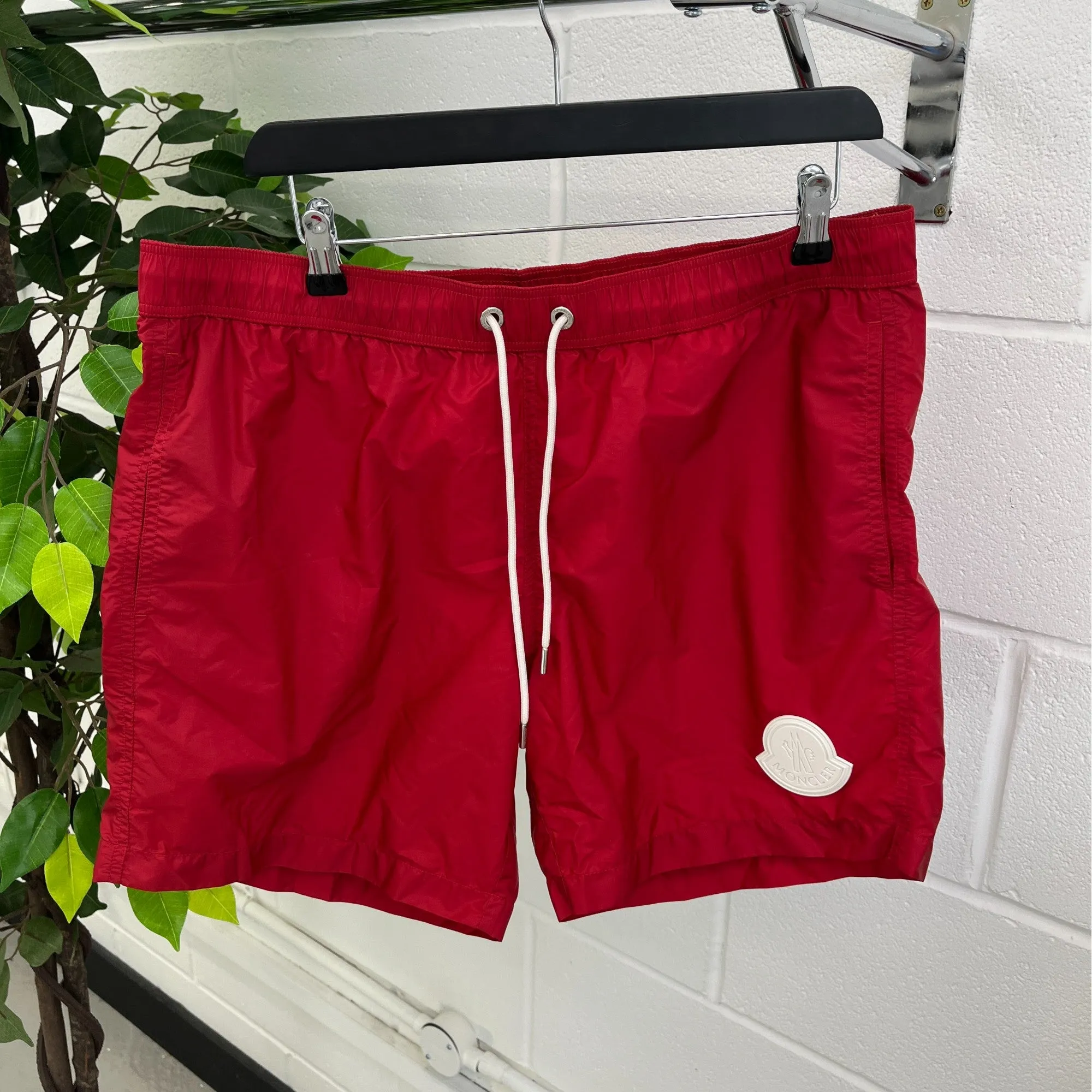 Men's Logo Swim Shorts Red Size XL