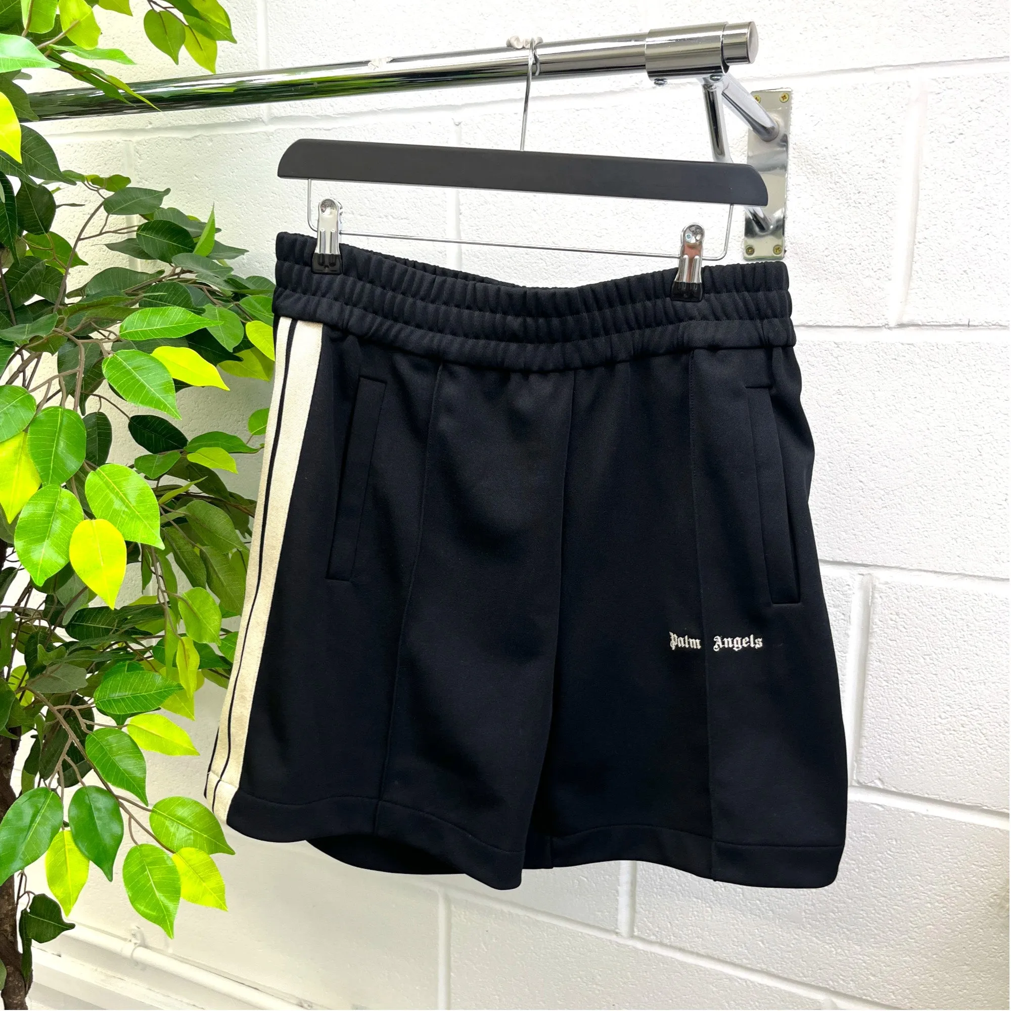 Men's Logo Track Shorts Black Size L