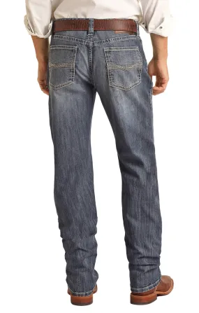 Men's Rock and Roll Relaxed Fit Stretch Bootcut Jeans