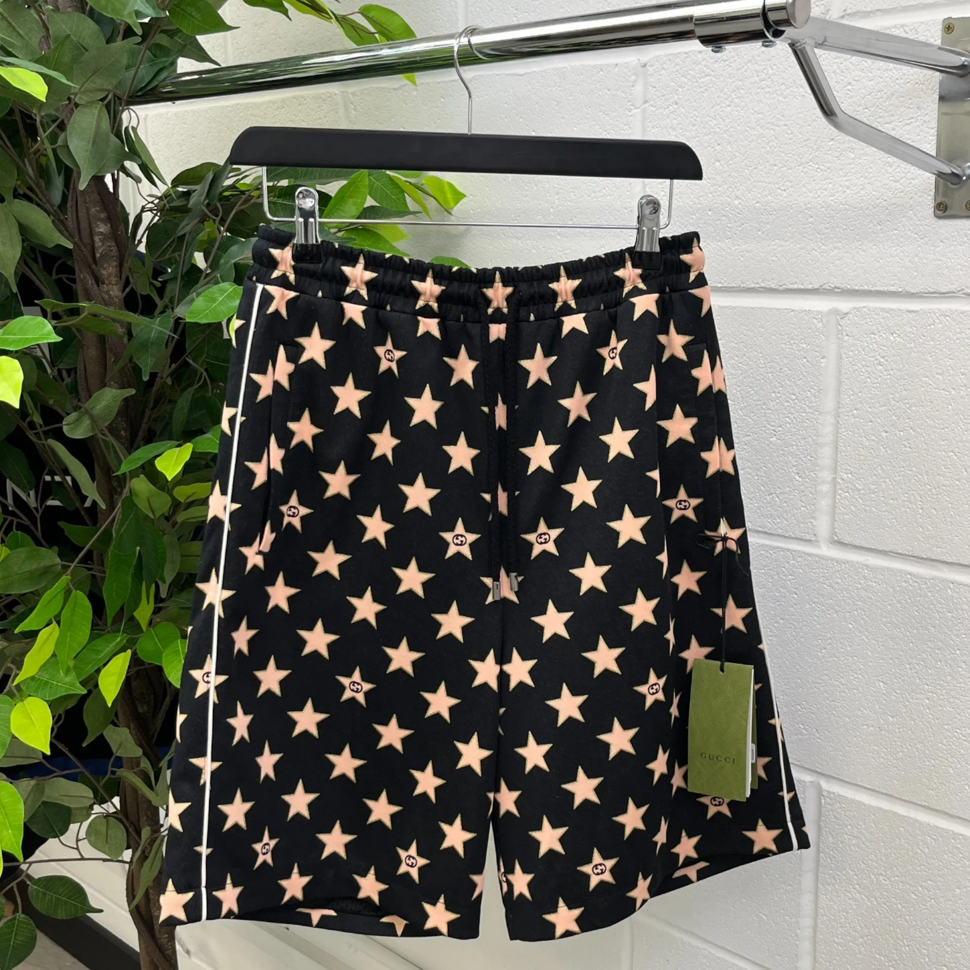 Men's Star Monogram Shorts Black Size XS