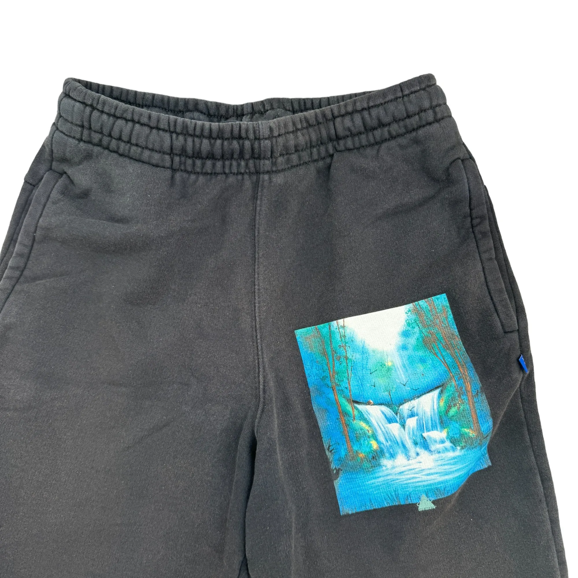 Men's Waterfall Logo Shorts Black Size XS