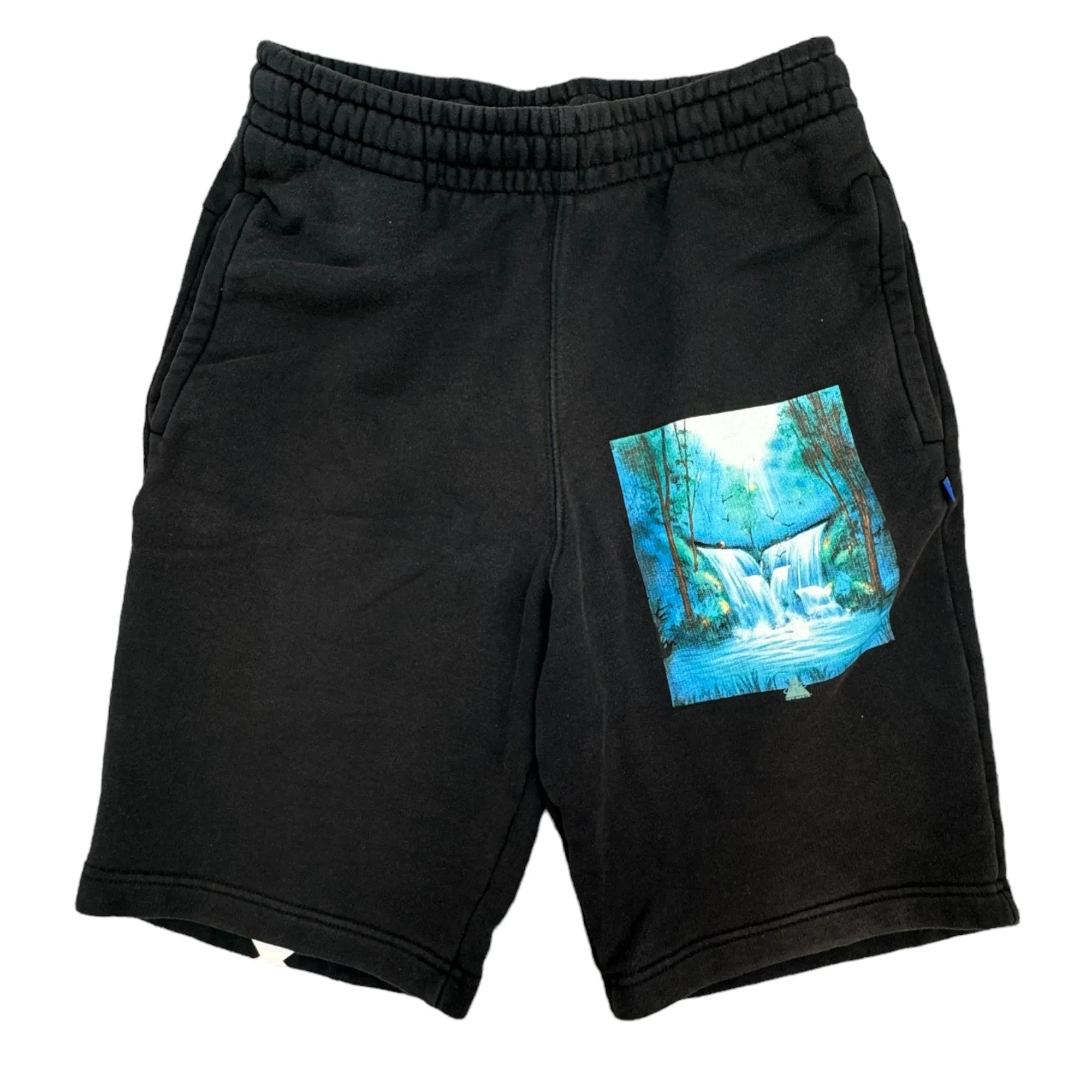 Men's Waterfall Logo Shorts Black Size XS