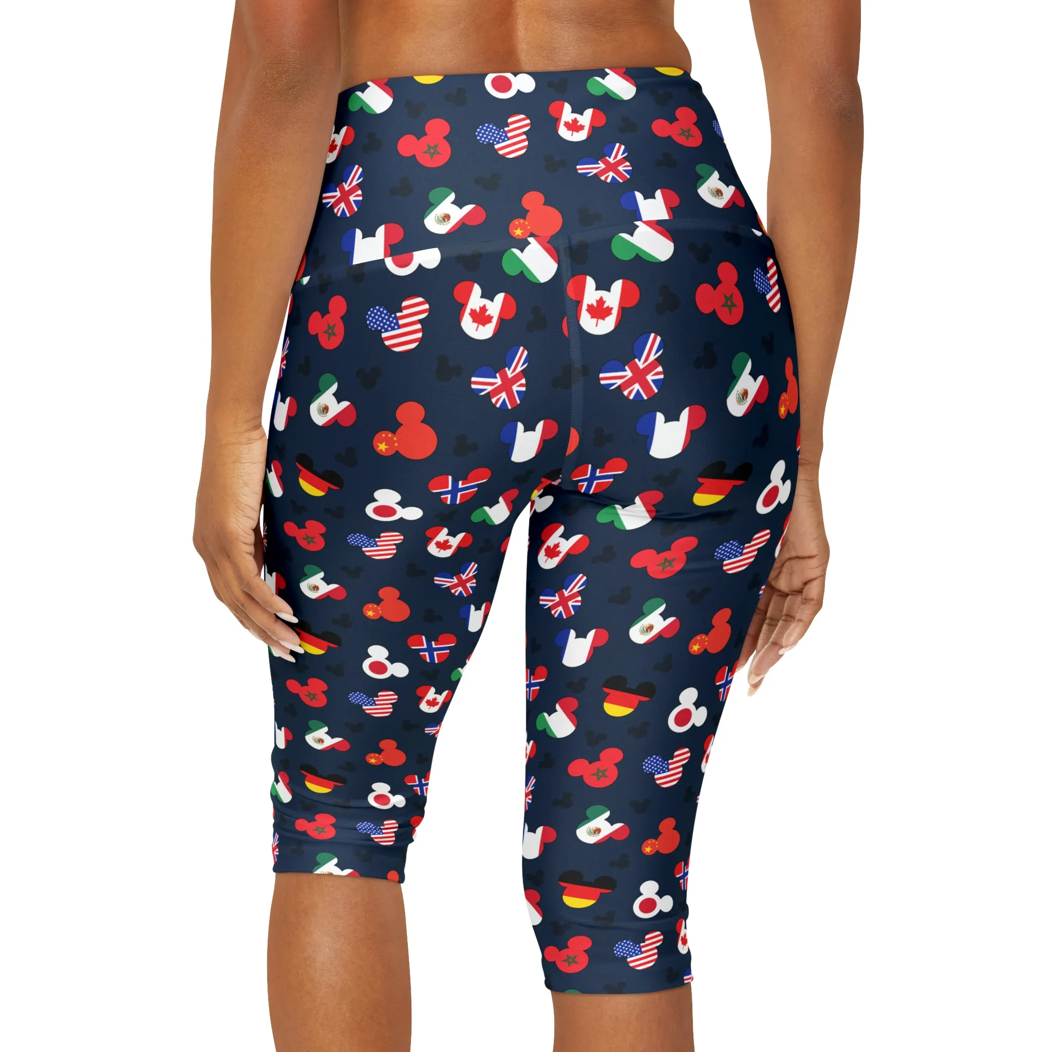 Mickey Flags Athletic Capri Leggings