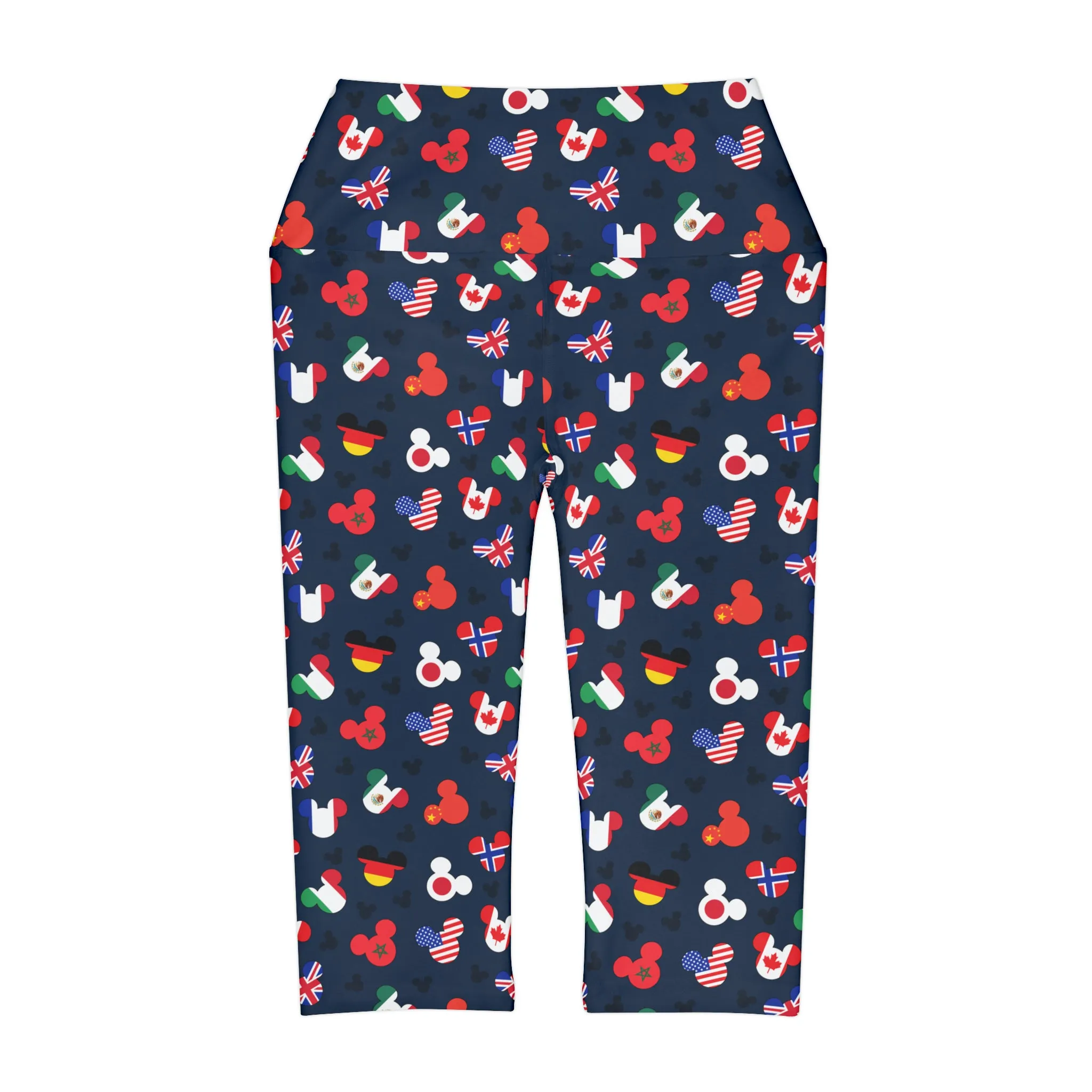 Mickey Flags Athletic Capri Leggings