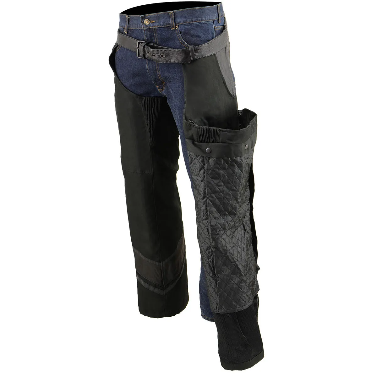 Milwaukee Leather MPM5706 Men's Black Vented Textile Chaps with