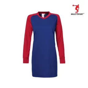 MULTISPORT LADIES LONGSLEEVE MINI EYELET MUSLIMAH (NAVY/MAROON)