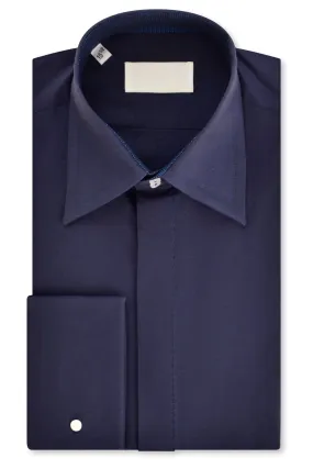 Navy Forward Point Collar Shirt V2