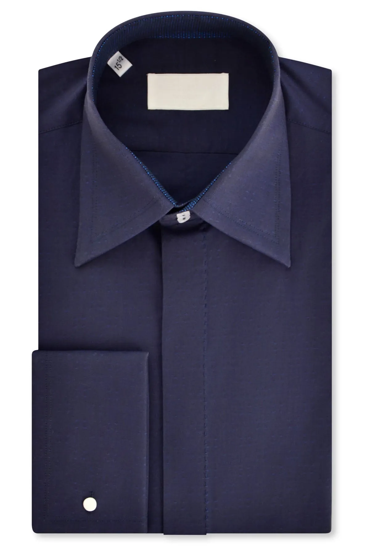 Navy Forward Point Collar Shirt V2