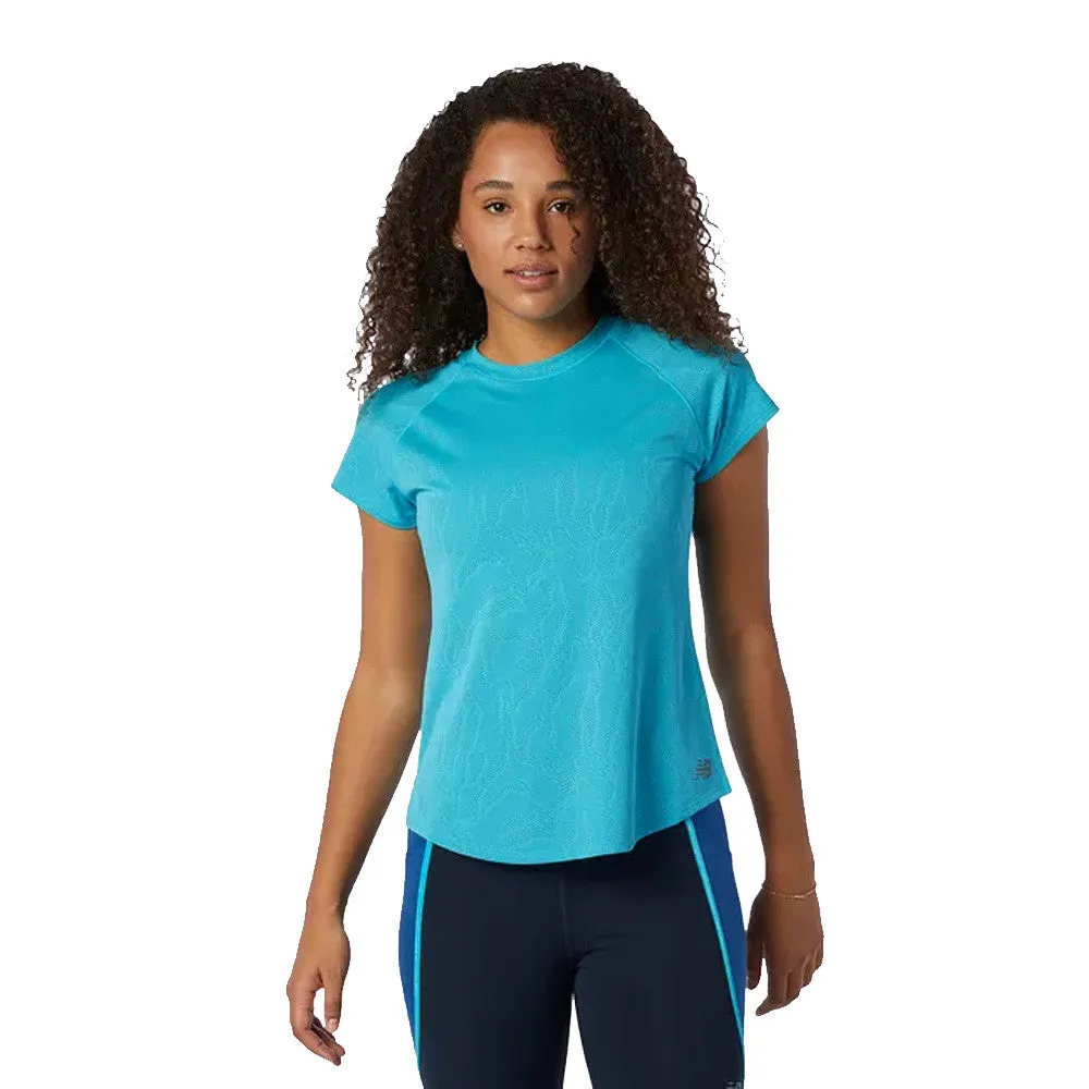 New Balance Women's Q Speed T Shirt - Blue