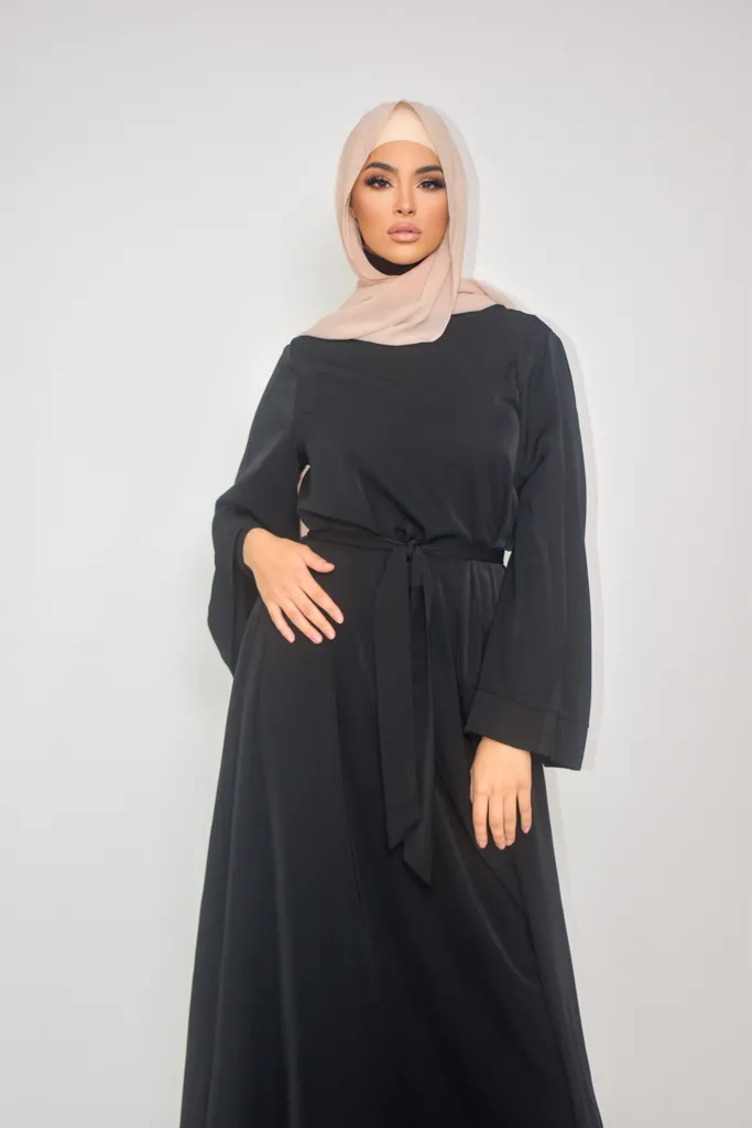 Open Sleeve Abaya - Shades of Black