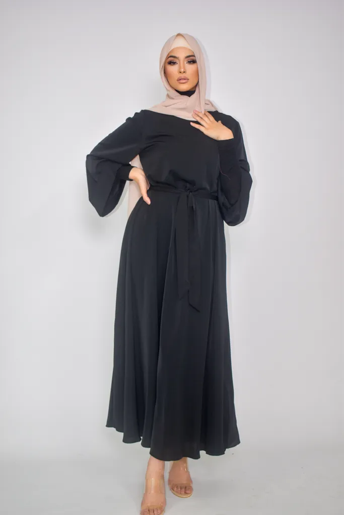 Open Sleeve Abaya - Shades of Black