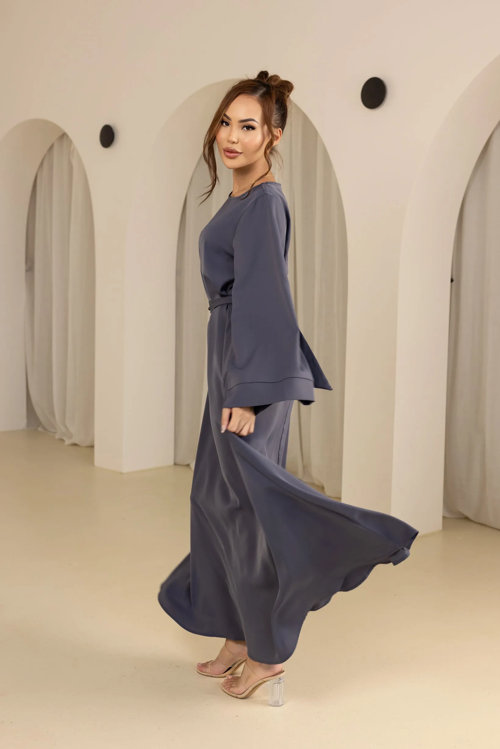 Open Sleeve Abaya - Shades of Blue